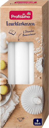 Leuchterkerzen weiß 180/21,5 mm Profissimo