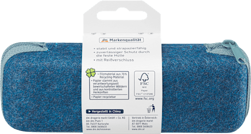 Brillenetui mit Zipper sortiert Visiomax