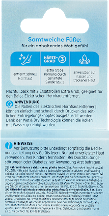 náhradní hlavice k elektrickému pilníku hrubé Balea