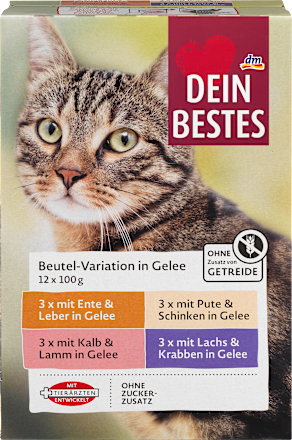 Nassfutter Katze Beutel-Variation in Gelee Dein Bestes