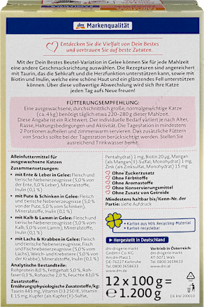 Nassfutter Katze Beutel-Variation in Gelee Dein Bestes