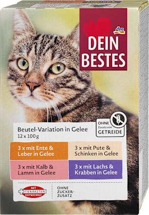 Nassfutter Katze Beutel-Variation in Gelee Dein Bestes