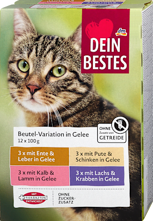 Nassfutter Katze Beutel-Variation in Gelee Dein Bestes