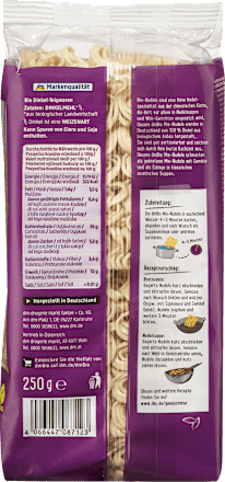 Nudeln Mie-Nudeln aus Dinkel dmBio