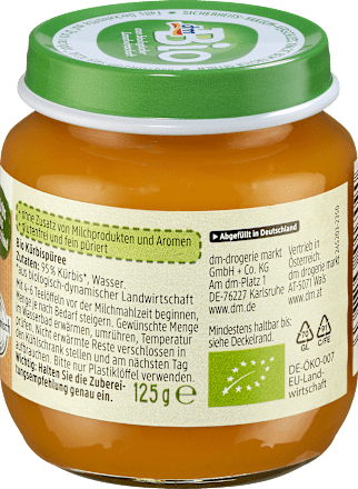 Bio sütőtökpüré, 5. hónapos kortól  dmBio