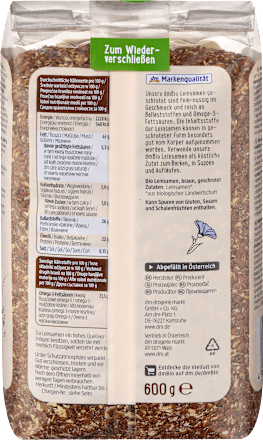 Saaten Leinsamen geschrotet Maxi-Pack dmBio