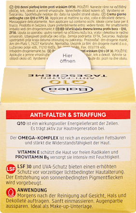 Gesichtscreme Anti Falten Q10 LFS 30 Balea
