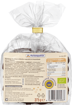 Lebkuchen Elisen vegan dmBio