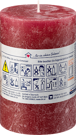 Kerze rustik bordeaux 100/68 mm Profissimo