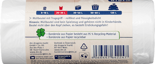 Müllbeutel 20 l mit Tragegriff Profissimo