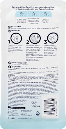 Ultra Sensitive Fuß Socken Maske (1 Paar) Balea med