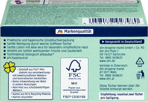 Feuchtes Toilettenpapier Classic Sensitive Sanft&Sicher