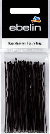 Gewellte Haarklemmen Extra lang braun ebelin