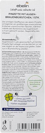 Pinzette mit Augenbrauenbürstchen Golden Winter Glow ebelin