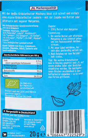 Gewürzmischung Kräuterbutter dmBio