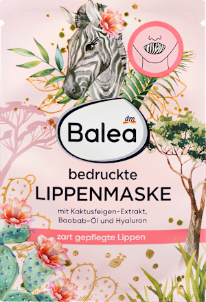 Lippenmaske Safari Zebra bedruckt Balea