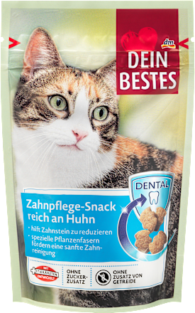 Katzenleckerli Zahnpflege-Snack reich an Huhn Dein Bestes