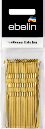 Gewellte Haarklemmen Extra lang gold ebelin