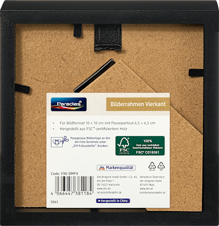 Bilderrahmen 10 x 10 cm Paradies