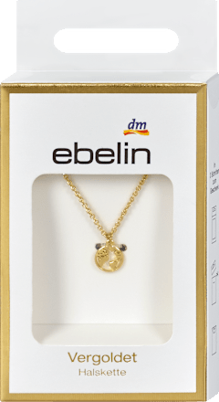 vergoldete Halskette mit Weltkugel-Anhänger ebelin