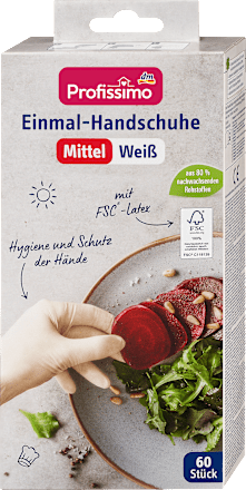 Einmal-Handschuhe weiß Mittel (30 Paar) Profissimo