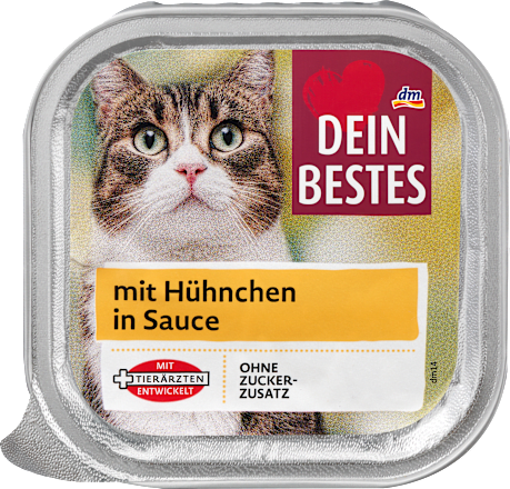 Nassfutter Katze mit Hühnchen in Sauce Dein Bestes
