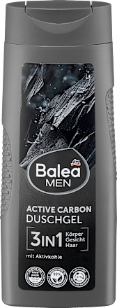 Gel za tuširanje 3 v 1 Active Carbon  Balea MEN