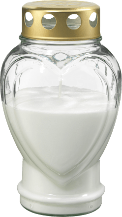 Grabkerze Herz im Glas Profissimo