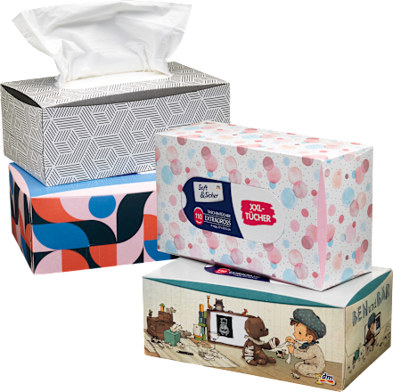 Taschentücher Box mit extra großen Taschentüchern (110 Stück) Soft&Sicher