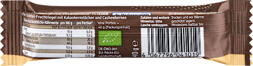 Nussriegel Kakao-Nibs & Cashew dmBio