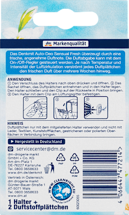 Odorizant auto sensual fresh Denkmit