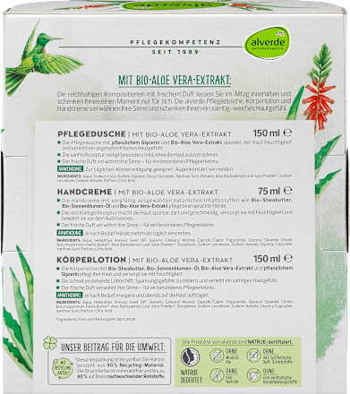 Aloe Vera Geschenkset alverde NATURKOSMETIK