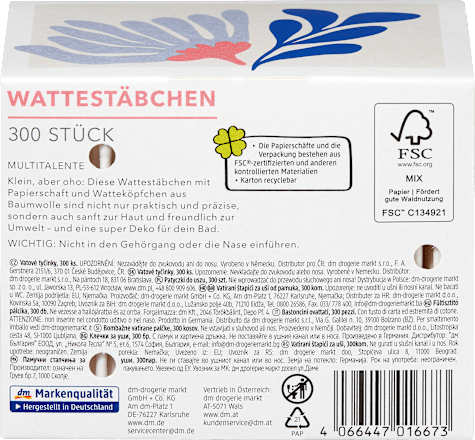 Wattestäbchen Box sortiert ebelin