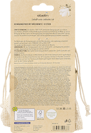 Sminklemosó korong mosóhálóval ebelin