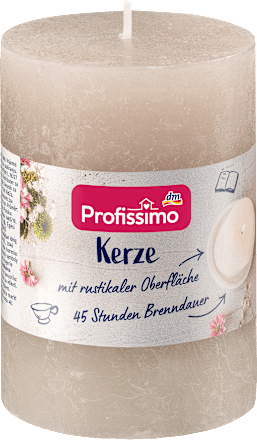 Kerze rustik 100/68 greige  Profissimo
