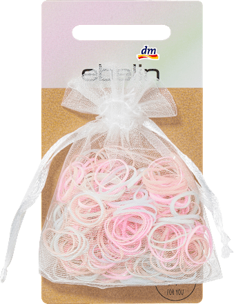Mini-Haargummis in Organza-Säckchen mehrfarbig ebelin