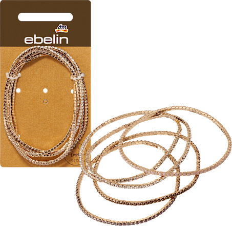 Armbänder elastisch Strass, Gold-Optik ebelin