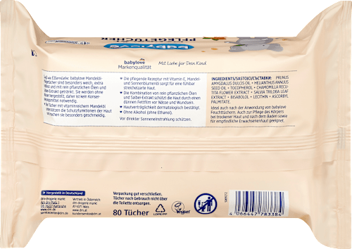 Vlažne maramice s bademovim uljem i ekstraktom kadulje babylove