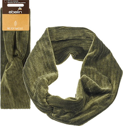 Haarband Turban-Style recycelt khaki ebelin