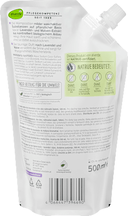 Flüssigseife Lavendel, Malve Nachfüllpack alverde NATURKOSMETIK