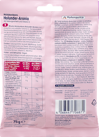 Halsbonbons Holunder-Aronia zuckerfrei Mivolis
