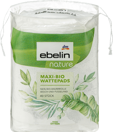 Wattepads Maxi Bio Nature ebelin