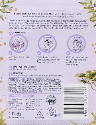 Augenpads Hydrogel Safari Leopard Balea