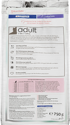 Száraz eledel felnőtt macskák részére lazaccal Dein Bestes