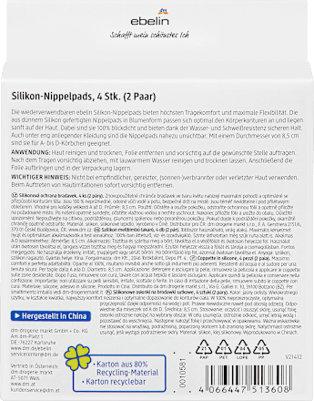 Silikon-Nippelpads Beige (2 Paar) ebelin