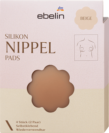 Silikon-Nippelpads Beige (2 Paar) ebelin