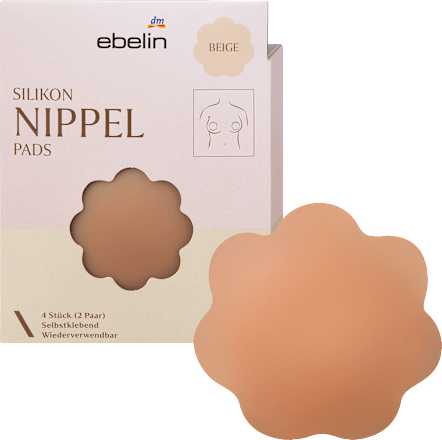Silikon-Nippelpads Beige (2 Paar) ebelin