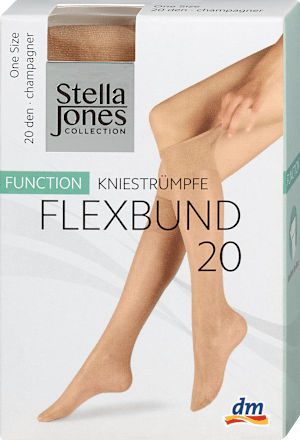 Térdfix kényelmi gumírozással 20 DEN, pezsgő Stella Jones