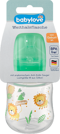 Silikonowa butelka do mleka dla niemowląt z szeroką szyjką, 150 ml babylove