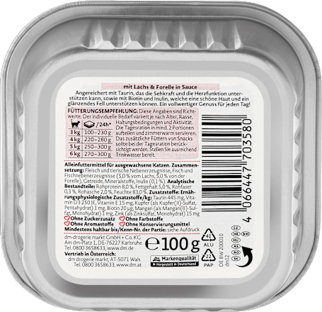 Kompletna hrana za mačke - losos i pastrmka u sosu DEIN BESTES